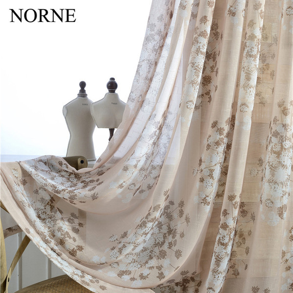 Norne Modern Tulle Window Curtains For Living Room The Bedroom The Kitchen Cortina(rideaux) Dandelion Print Sheer Curtains Blinds Drapes