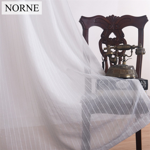 NORNE Semi White Color Tulle Sheer Curtains White Voiles Tulle for Bedroom Living Room,Kitchen Door Window Curtain Drape Panels