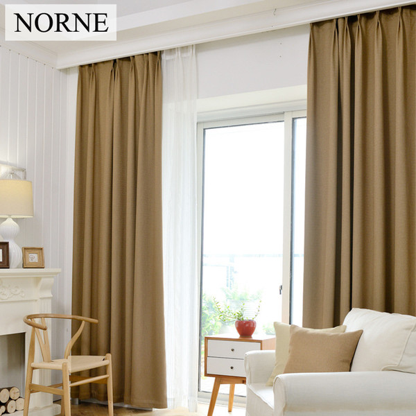 NORNE Solid Heavy Thermal Insulated Blackout Darps Curtains Window for Bedroom Living Room,Curtain impedes 80% light and UV,one panel