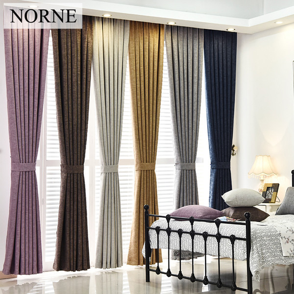 NORNE Solid Heavy Blackout Drapes Curtain 85% Shading Rate,Thermal Insulated Privacy Assured Window Curtains for Bedroom Living Room