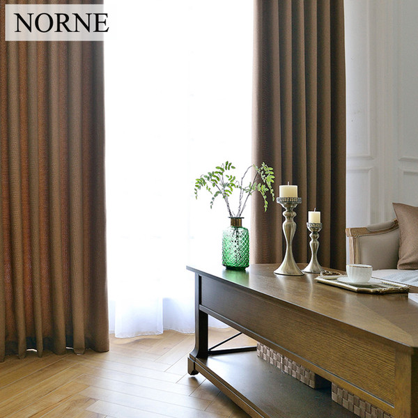 Norne Solid Color Faux Linen Blackout Curtains for Living Room Modern Curtains for Bedroom Window Curtains kitchen Door curtain Blinds