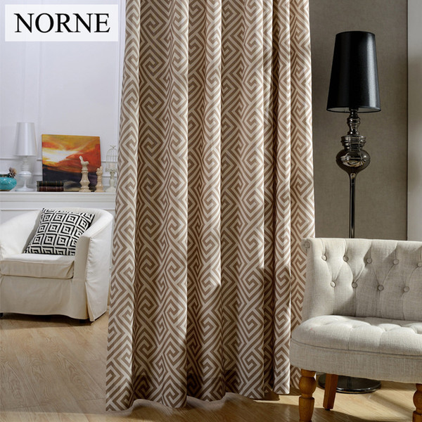 Norne Blackout Curtains for Bedroom,Thermal Insulated,Privacy Assured,Modern Geometry Printed Window Curtain for Living Room,One Panel.