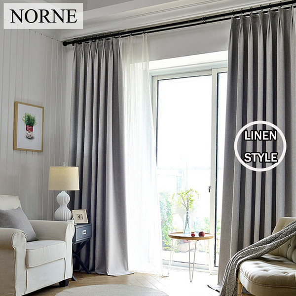 NORNE Solid Blackout Curtain 85% Shading Rate Thermal Insulated Grommet Noise Blocking Window Curtains for Bedroom Living Room,One Panel