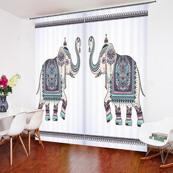 New Curtain Personalized Curtain Elephant Dolphin starfish parrot 52*84 Inch, 80*84 Inch, 104*84 Inch, 118*106inch