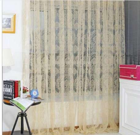 European style jacquard design home decoration modern curtain tulle fabrics organza sheer panel window treatment