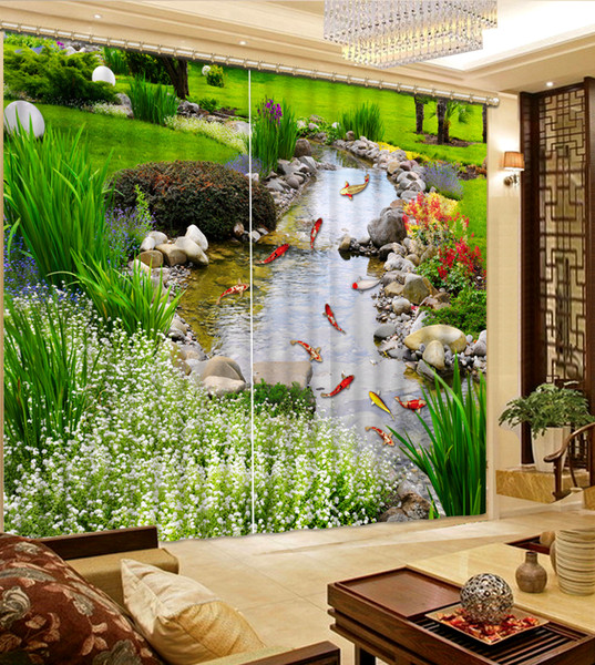 Classic Home Decor garden liver 3d curtains fashion decor home decoration for bedroom