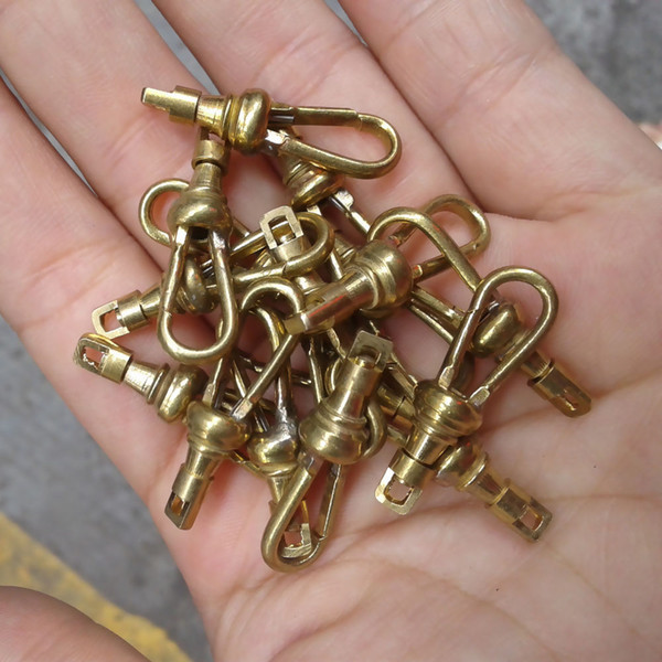 5X Pocket Watch Dress Chain Brass 24mm Rotatable Yellow Fasteners Clasps Locks link ring Home Textiles fittings