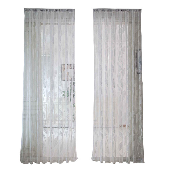 Knitting Shiner Window Voile Curtains Fine Texture Curtain for Bedroom Livingroom