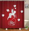 Memory Home Happy Valentines Day Shower Curtain Waterproof Polyester Fabric Bathroom Red Mug I Love You Bath Decor Curtains