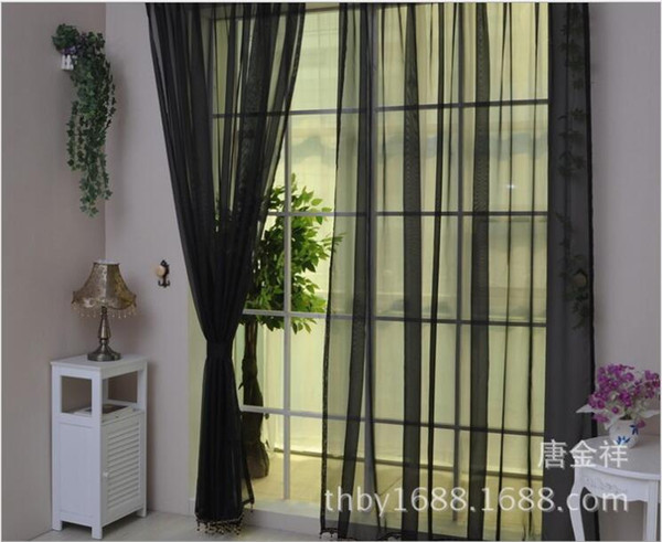 100cmX270cm window screening Window curtain Gauze Home Living Room Bedroom Kitchen Ornament Sheer Curtains For Wedding Party Decoration