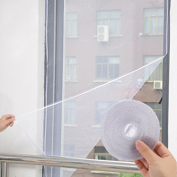 Self-adhesive Anti-mosquito Net Flyscreen Curtain Insect Fly Mosquito Bug Mesh Window Screen Home Supplies sheer curtains 1.3M*1.5M