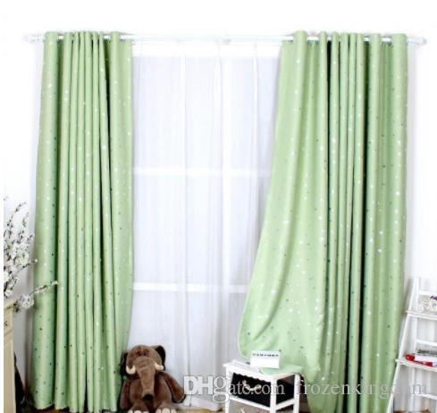 Upscale Modern Window Curtain Star Pattern Kids Children Curtains For Home Living Room Decoration Blackout Drapes Popular 2018121503