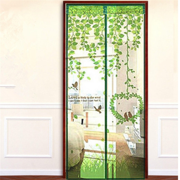 Polyester Ice Printing Window Curtains Screen Door Magnetic Soft Mosquito Repellent Design Hanging Curtain Home Art Decor For Gift 7fh2 jj