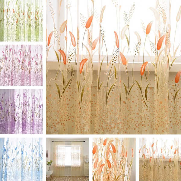 Light curtains high-grade corrugated curtains rustic style home living room bedroom decorative curtain Sheer Curtains T6I048