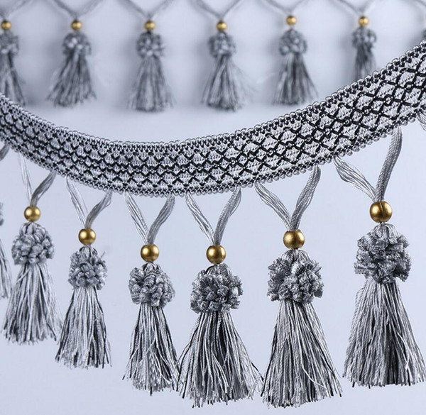 12Meter Hydrange Tassels Bead Pendant Hanging Lace Trim Ribbon For Window curtains wedding Party Decorate Apparel Sewing DIY