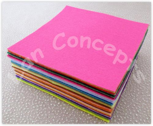 Free shipping DIY Polyester Felt Fabric Nonwoven Sheet for Craft Work 49 Colors to Choose From - 300x300x1mm 98pcs/lot LA0076