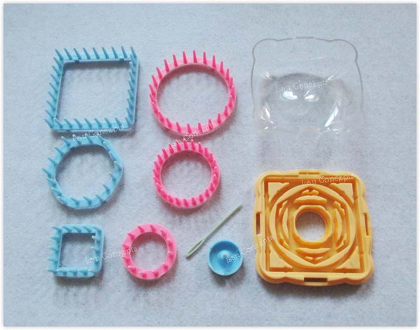 Free shipping DIY Craft Plastic Knitting Maker Flower Loom - random color 5 sets/lot LA0346 wholesale