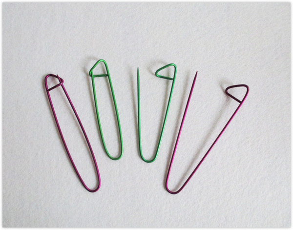 Free shipping Knitting Tool Crochet Locking Stitch Marker safety pin - mixed 2 sizes 100 pcs/lot LA0395A