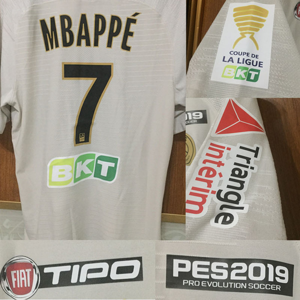 2018 2019 Coupe de la ligue Mbappe CAVANI MBAPPE DIABY Player And Fans Version WIth Full Patch Customize Any Name Number Soccer Patch Badge