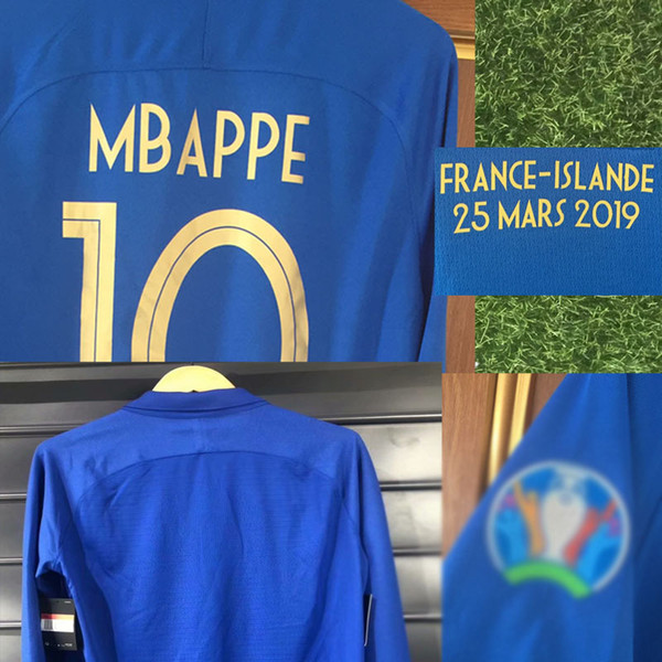 2019 100 Years Centenary MBAPPE Match Worn Player Issue Pogba Griezmann Kante UMTITI Soccer Badge With Match Details Soccer Patch