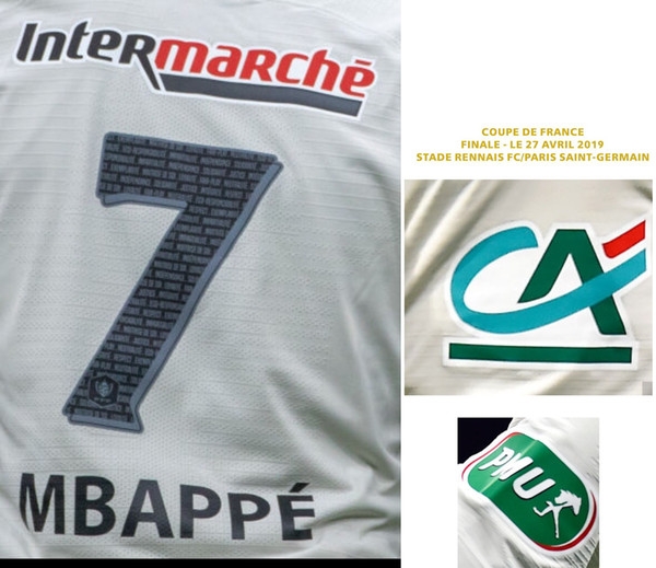 2019 Finale Coupe de France Mbappe Neymar JR Cavani Fans Version Verratti Di Maria With Finale Match Details Soccer Patch Badge