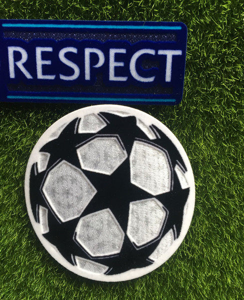 1819 Champions League Respect Patch and Starball Patch Heat Transfer Soccer Patch Badge