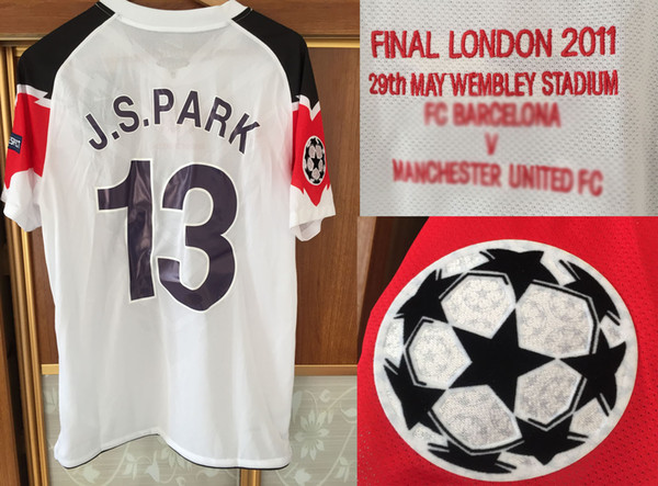 2010 2011 Final London Champions Retro Jersey J.s.park Retro Rooney Giggs Jersey Soccer Jersey With Embriodery Match Details Soccer Patch