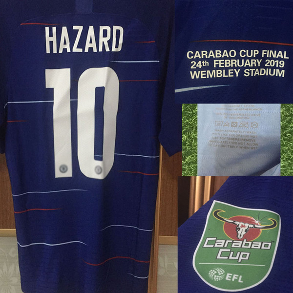 2019 EFL Cup FInal Hazard Kante Giroud Match Worn Player Issue Soccer Patch Badge