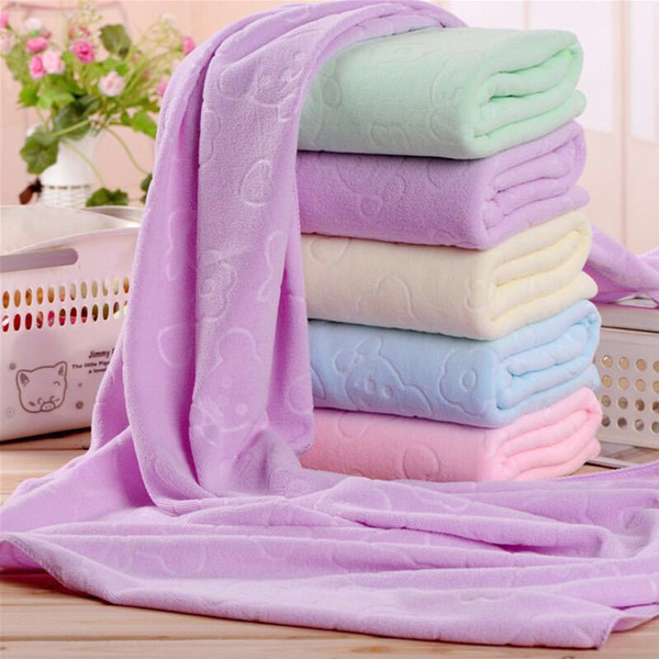 Nano Ultrafine Fiber Quick-drying Towel Bear Cartoon Microfiber Absorbent Beach Bath Towels Kitchen Clean Absorbent Towels