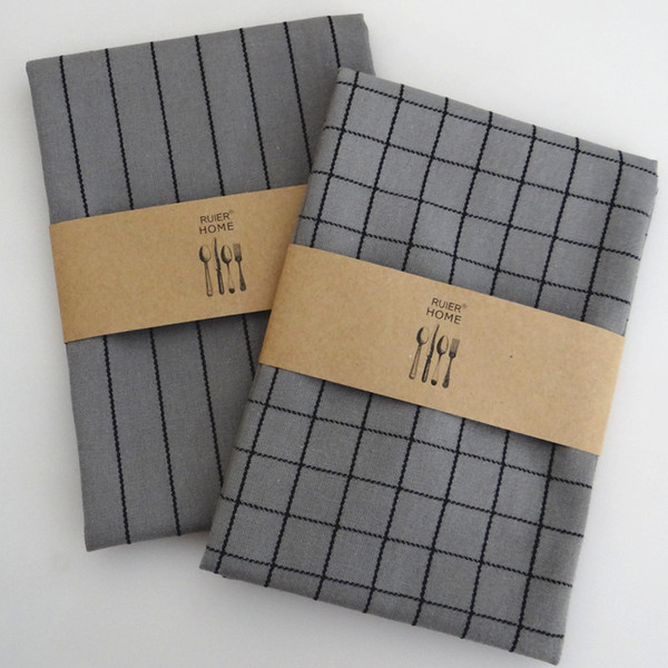 40*60cm 2 Styles Amazon sells classic grey cotton series home kitchen napkin pads food background cloth