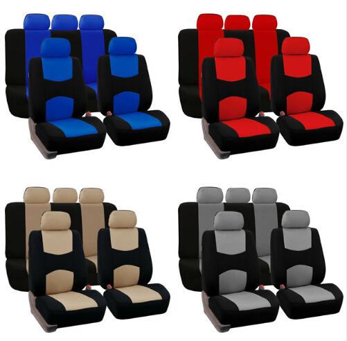 Dewtreetali 9pcs/4pcs Set Rear Front Car Seat Cover Universal Automobiles Seat Covers Protector Polyester Four Seasons