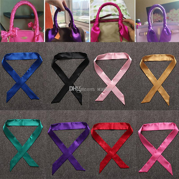 13 Color Women Scarf Printed Handbag Silk Ribbon Wraps Bandanas Bow Hair Bands Decoration In Stock WX-C72