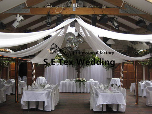 White Luxury Wedding Roof Drape Fabric Canopy Drapery Decoration For Wedding Event