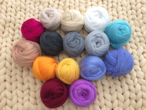 250g New Chunky Knit Blanket Yarn Super Soft Bulk Roving Merino Wool Yarn Alternative Blanket Scarf Sweater Hand Knitting Yarn