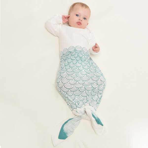 Baby Boot Shield Sleeping Bag Spring and Autumn Mermaid Sleeping Bag Shark Anti Kick Bag For 0-24 Months Infant