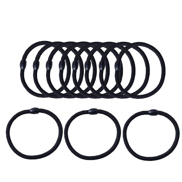 Simple Hair Ring Good Quality Hair Ties no Logo Normal Stretchy Hair Rope Black Color free shipping