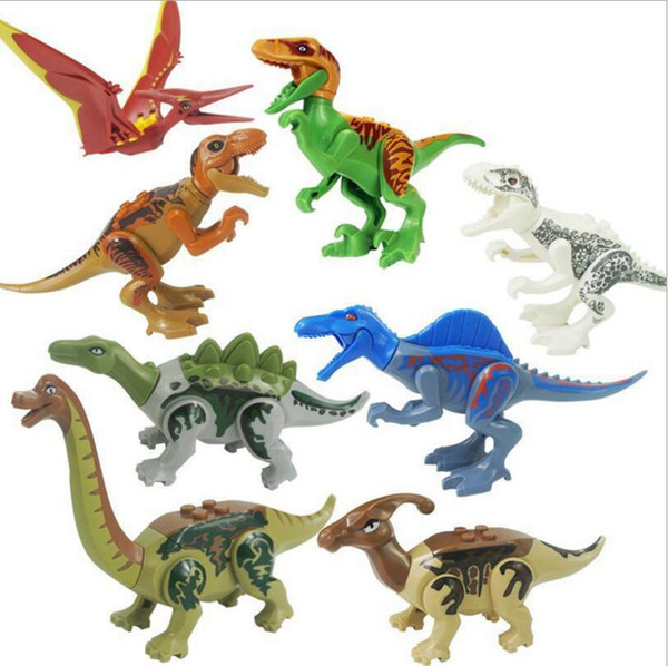 Dinosaur Model Toys 8pcs 3D Assembly ABS Plastic Dunosaur Miniature Action Figures Dinosaur Building Blocks Baby Blocks Toys Gift YL803