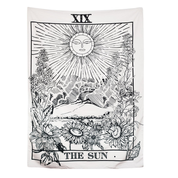 Tarot Tapestry The Moon The Star The Sun Tapestry Medieval Europe Divination Tapestry Wall Hanging Tapestries Mysterious for Home Decor