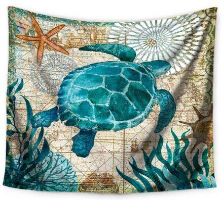 Ocean Animal Turtles Whale Tapestry Throws Blanket Beach Towel Travel Picnic Blanket Towel Quick Dry Tapestry Wall Decor