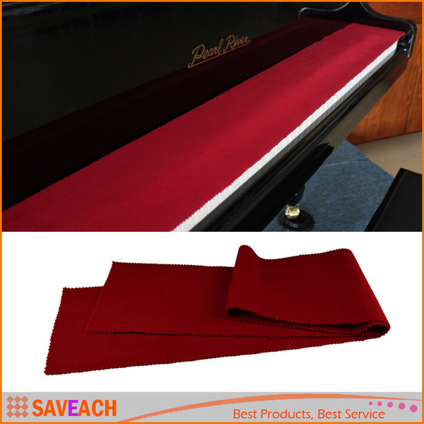 High Quality Soft Wool Piano 88 Keyboards Protective Dirt-proof Cover Durable Pure Colour Red Piano Dust Cover