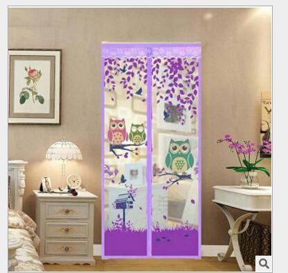 Magnetic soft screen door free of magnetic strips summer mosquito curtains