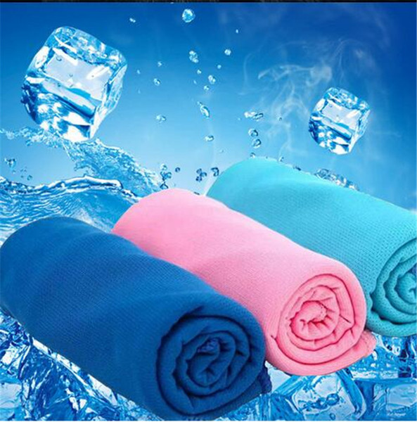 Color Magic Cold Towel Exercise Fitness Sweat Summer Ice Towel Outdoor Sports Ice Cool Towel Hypothermia 88x33cm Cooling Towels kj589