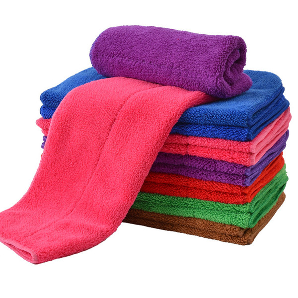 10PCS Coral velvet double-layer thick towel 12*16inch household cleaning towel Super absorbent decontamination rag