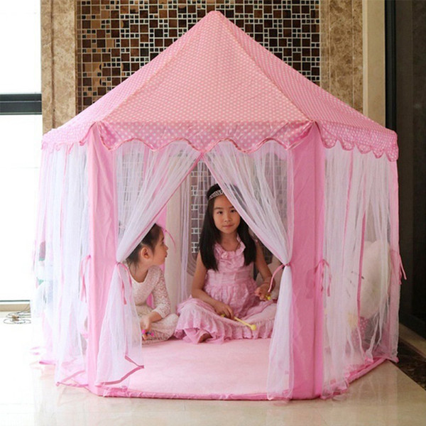 140 X 135cm Large Playhouses Princess Castle Tulle Children House Game Play Tent For Kids Game Playing Dropshipping