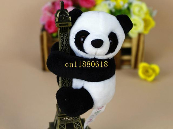 100pcs/lot Free Shipping Super Cute adorable Panda Plush curtains / blinds / curtains strap buckle clip 10cm 160404#