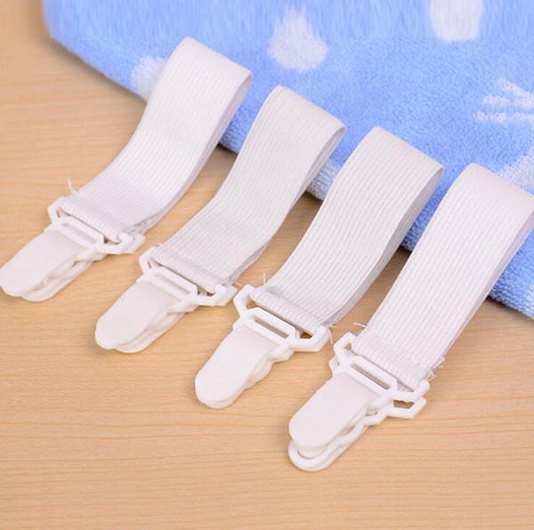 4pcs/set White Bed Sheet Mattress Cover Blankets Holders Elastic Home Grippers Clip Holder Fasteners Clip