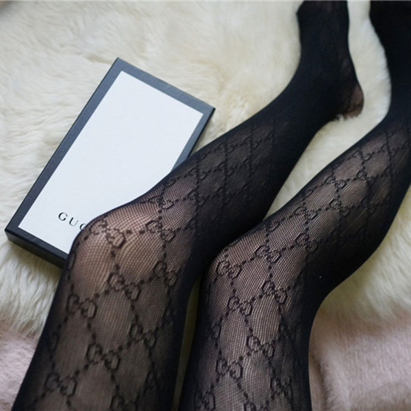 Designer G Letter Luxury Brand Tights for Women Sexy Lace Fashion Lady Socks Hollow Small Mesh Thin Women Stockings