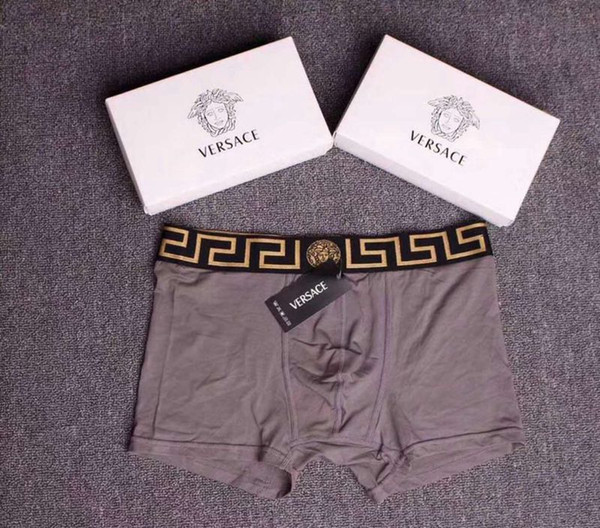 Luxury Male Brief Boxers for M-XXL Color Mixed Fashion Men Cotton Underpants Breathable Men Brief Underpants