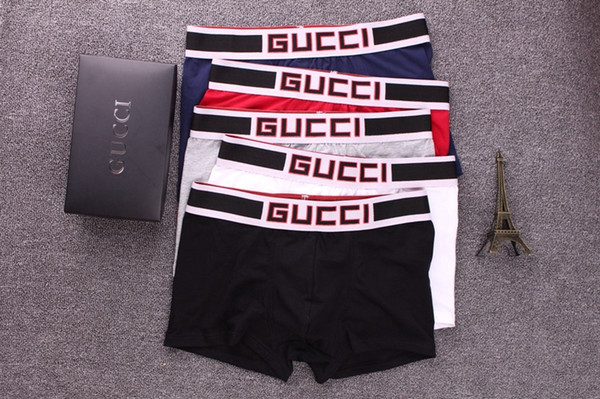 Brand New Designer GUC Mens Boxers Breathable Cotton Underpants Tight Waistband S4