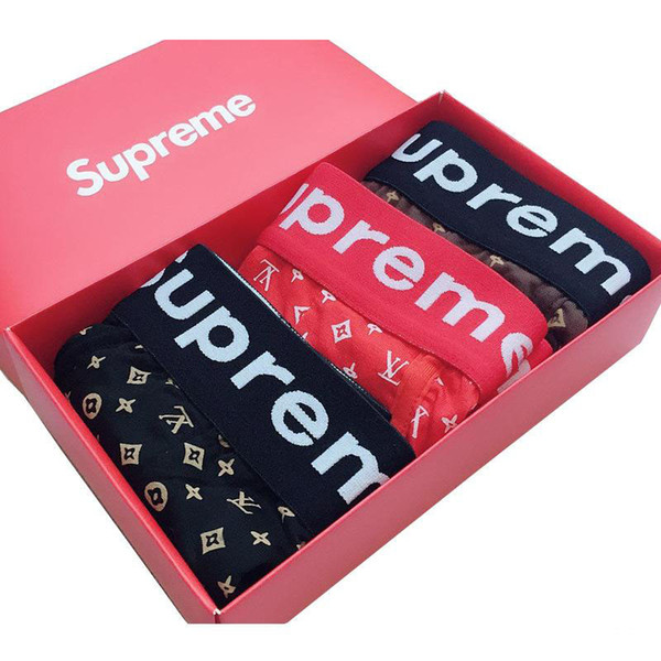 Luxury Men Underpants Sup Designer Brand Boxers Cotton Breathable Boxer Shorts Men Underpants For Male Sexy Male Underwears Free Shipping